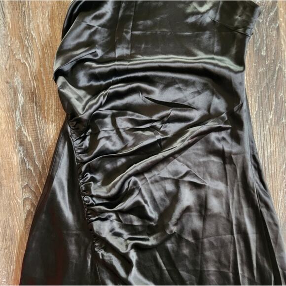 Retrofete Sab Dress Black Maxi Halter Satin Size Small NWT Sleeveless - Picture 6 of 15